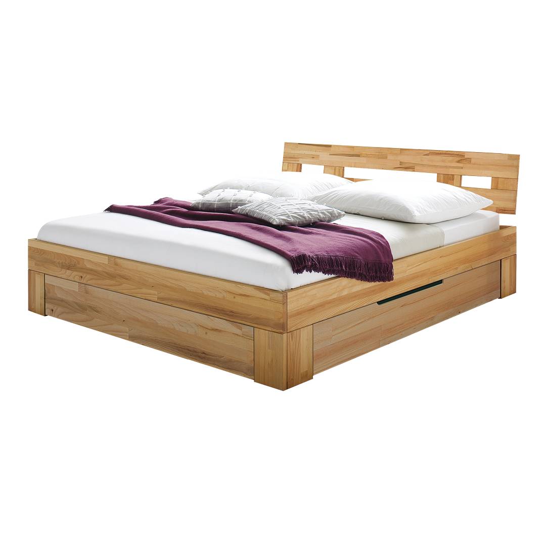 Schubkastenbett "Molara" | 200x200 cm | Bio-Material | Handgefertigt | schadstoffgeprüft | Massivholzbetten