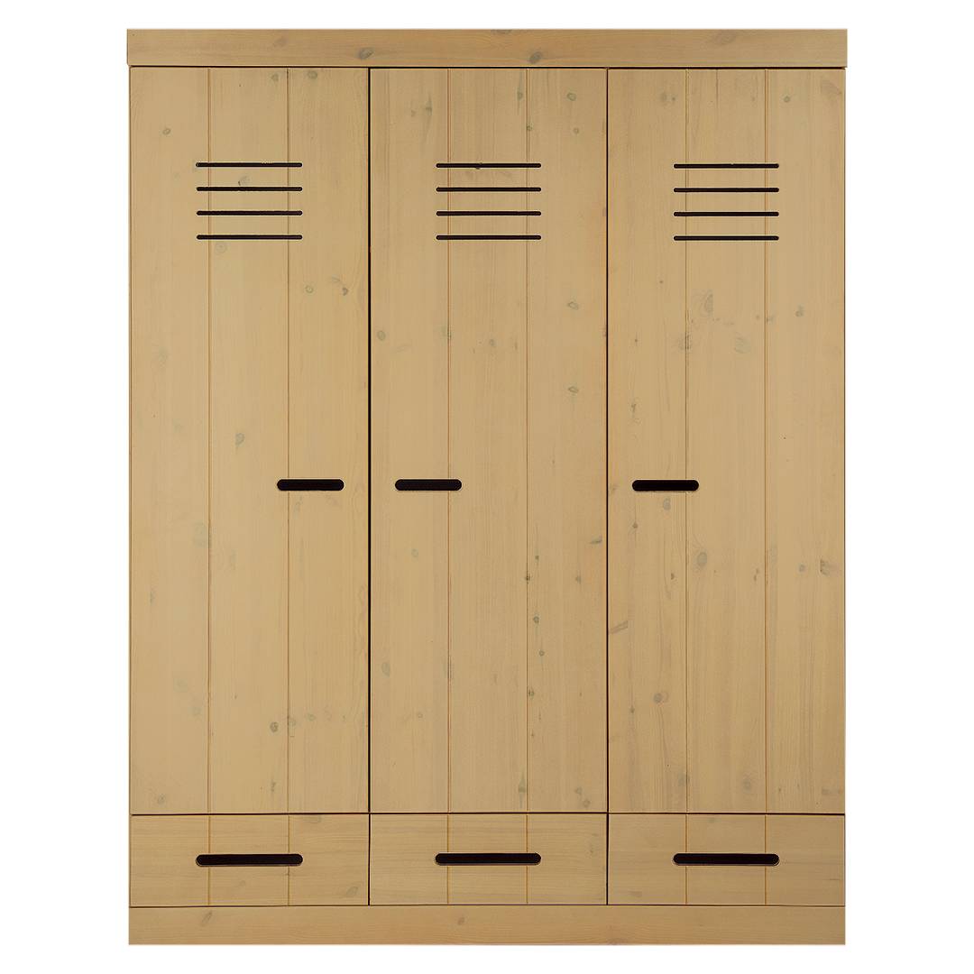 Drehtüren-Kleiderschrank "Junior" | Kiefer | Kinderzimmer-Kleiderschränke | Kinderzimmer | aus massivem Holz | 100% ökologisch