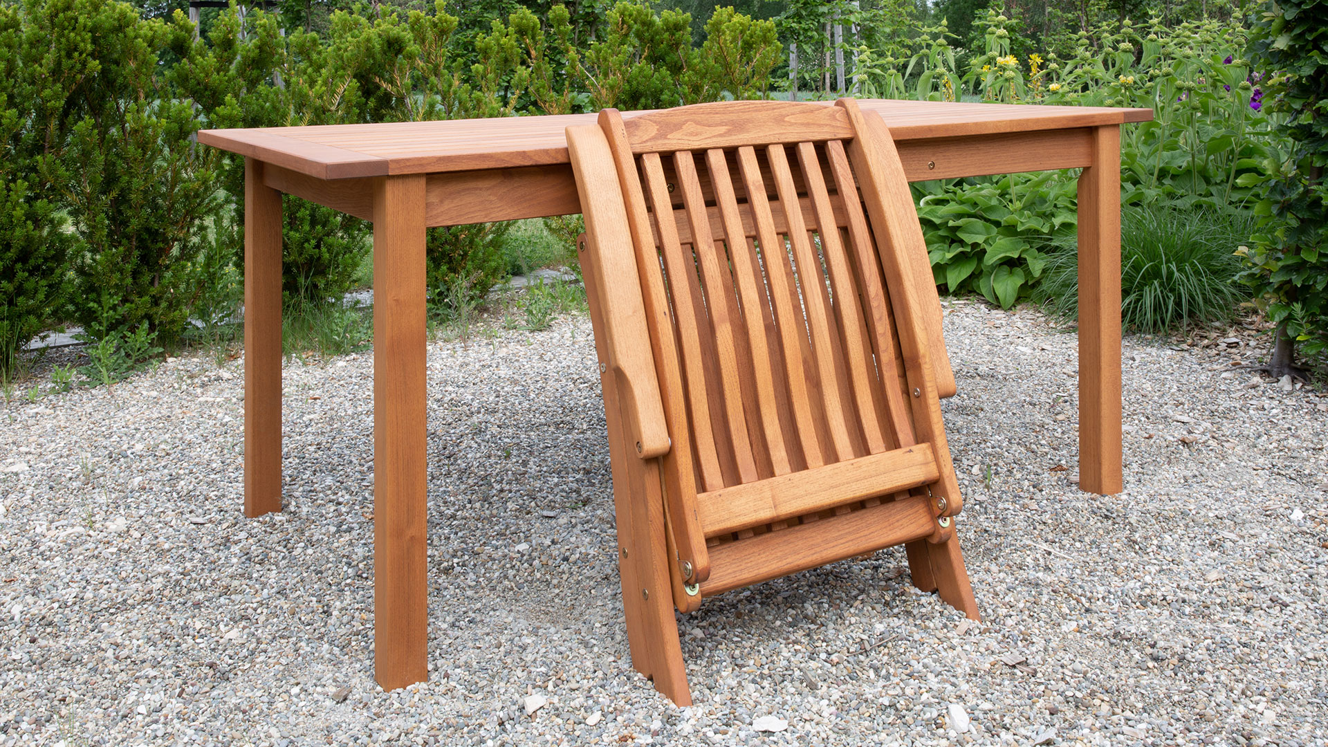 Gartenklappstuhl "Celano" - massiv Robinie FSC