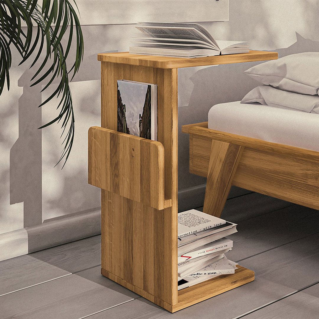 Beistelltisch "Lasala" | 32x47 cm | Kernbuche | Bio-Material | Handgefertigt | schadstoffgeprüft | Couchtische