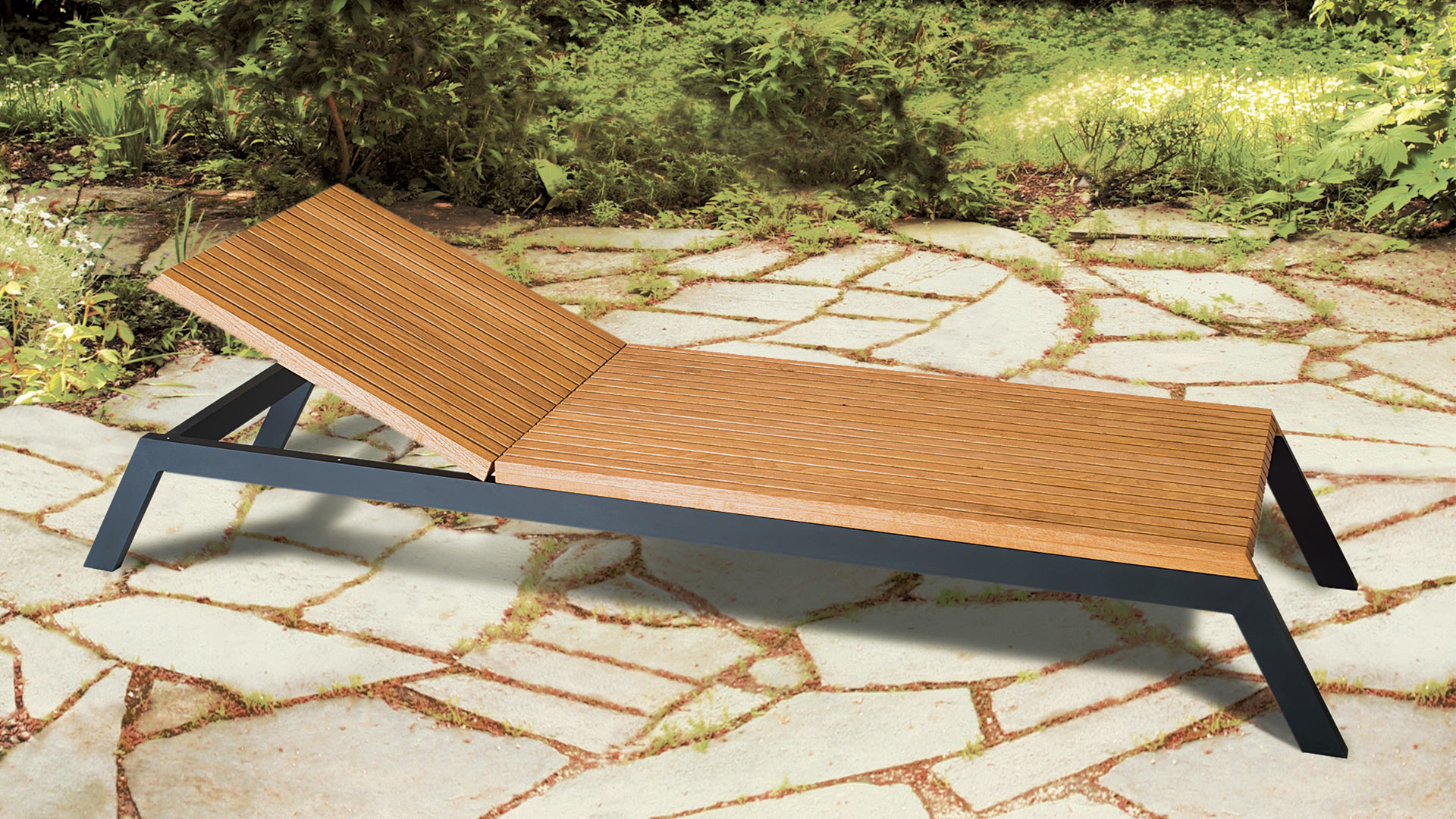Gartenliege "Verano" massiv Robinie FSC