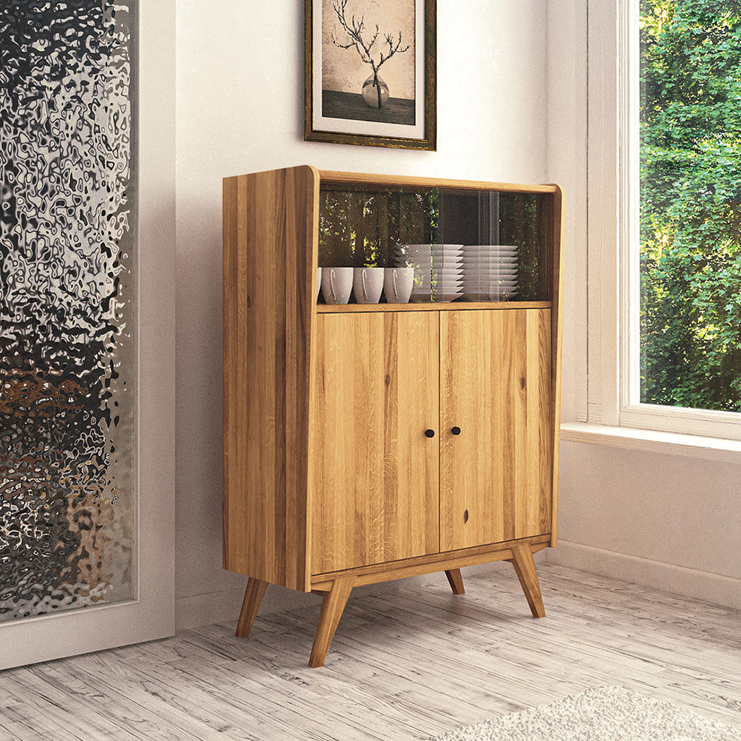 Highboard "Lasala" | Kernbuche | Bio-Material | Handgefertigt | Variante 01 | schadstoffgeprüft | Sideboards & Highboards
