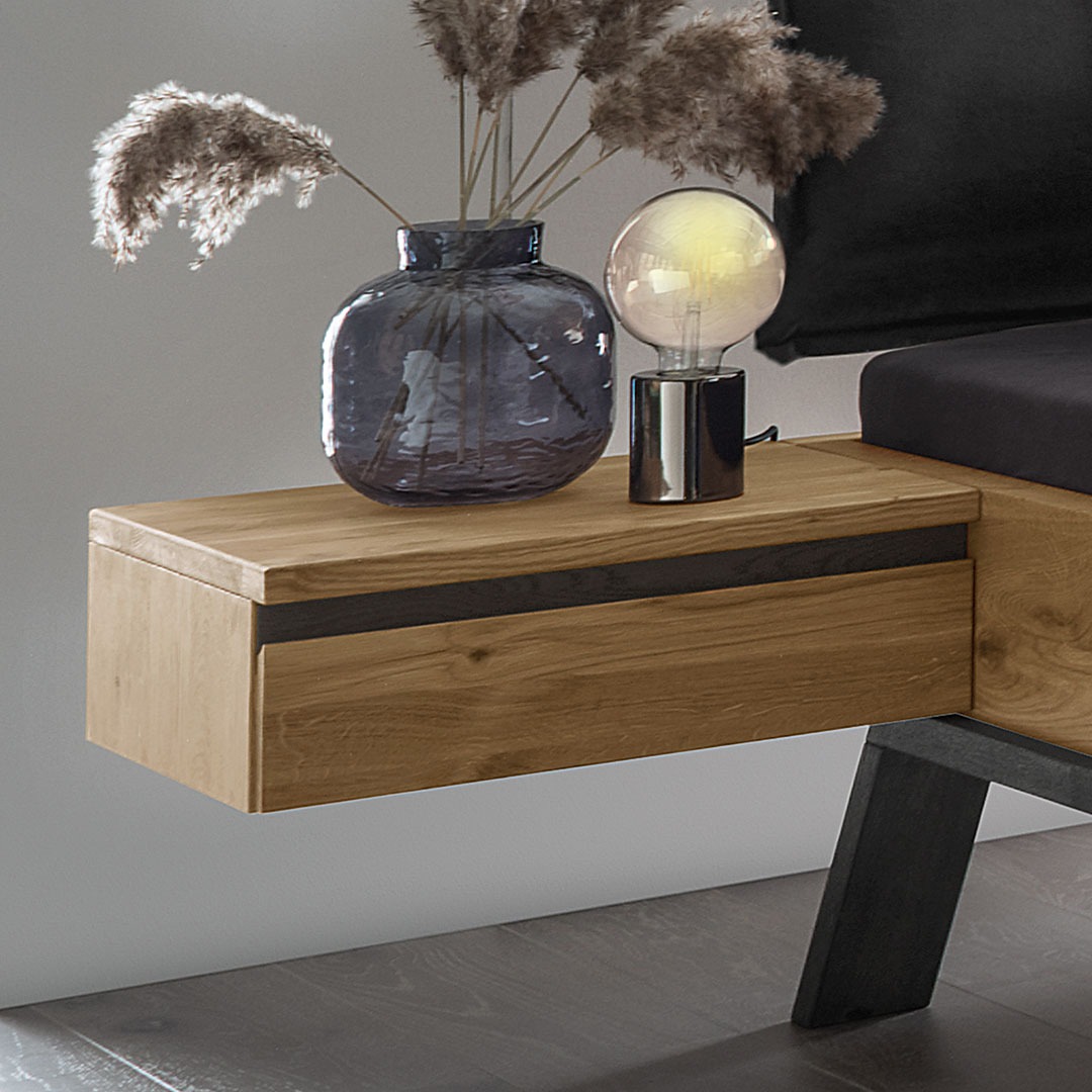 Nachtkonsole "Neras" | H16xB45xT33 cm | Bio-Material | Handgefertigt | schadstoffgeprüft | Nachttische