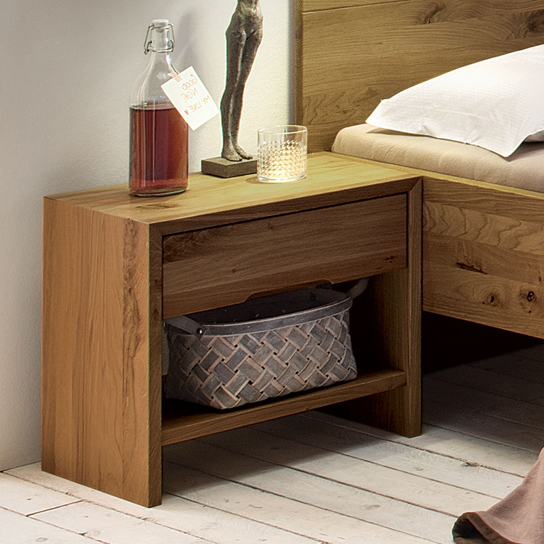 Nachttisch "Corvina" | H45xB50xT33 cm | Buche | geölt/gewachst | Bio-Material | Handgefertigt | schadstoffgeprüft | Nachttische