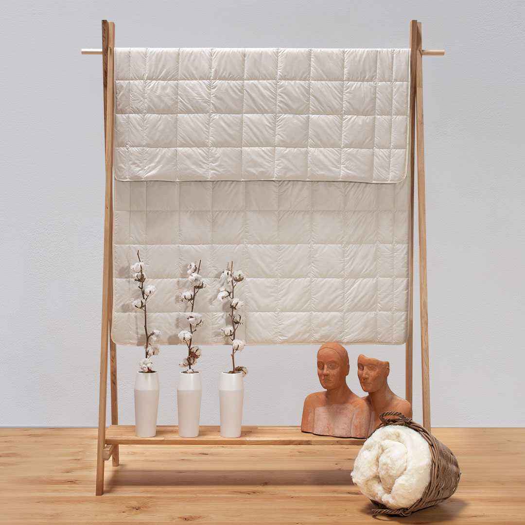 Leinen/Baumwoll-Leicht-Bettdecke "Linaro" | 135x200 cm | vegan | Bio-Material | Handgefertigt | schadstoffgeprüft | Bettdecken