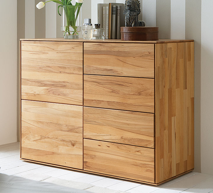 Kommode Massivholz Mercur Buche Kernbuche O Wildeiche T02