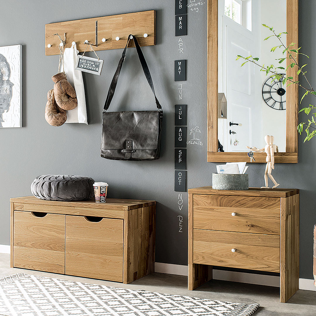 Kommode "Tenero" | H56xB50xT35 cm | Wildeiche | vegan | Bio-Material | Handgefertigt | schadstoffgeprüft | Kommoden