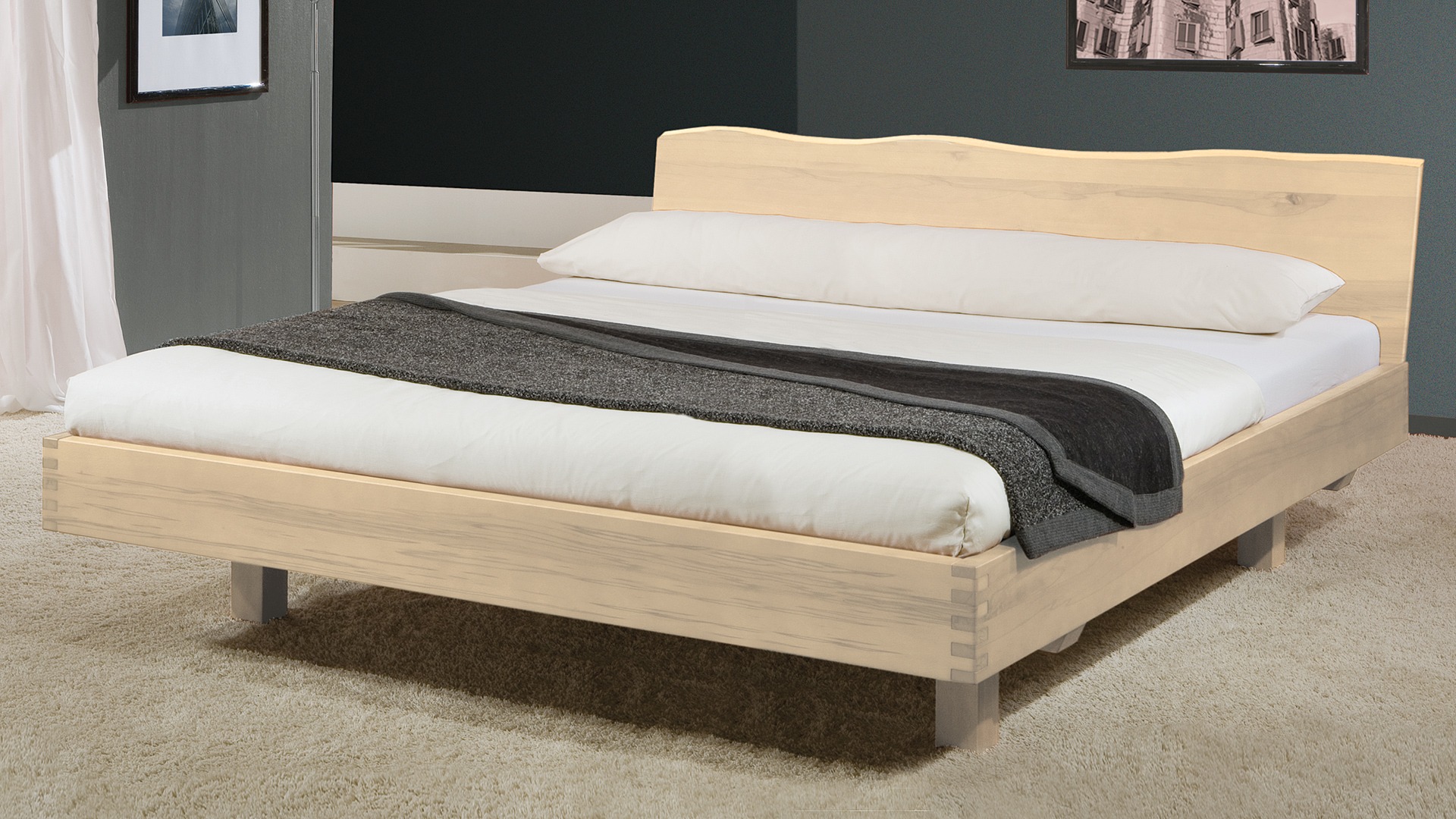 Einzelbett und Doppelbett "Verona 04" - Diverse Oberflächen