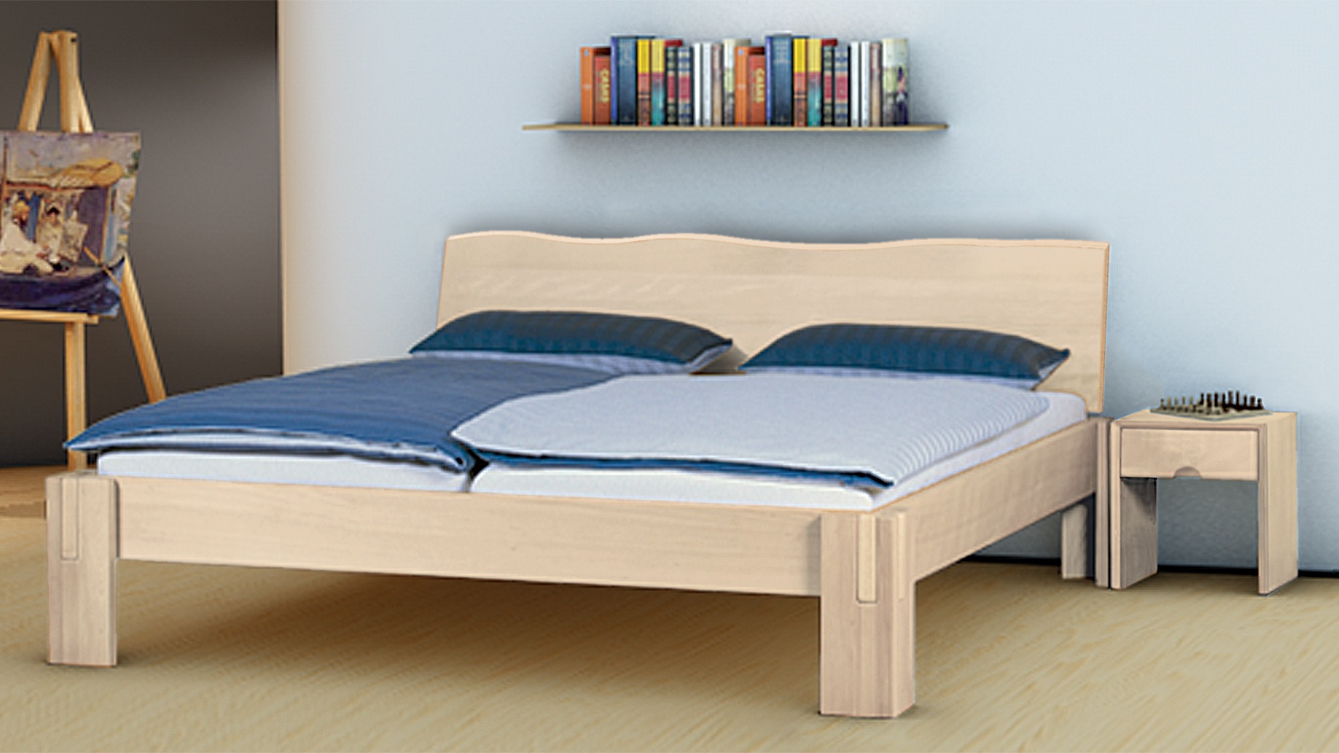 Einzelbett und Doppelbett "Salerno 02" - Diverse Oberflächen