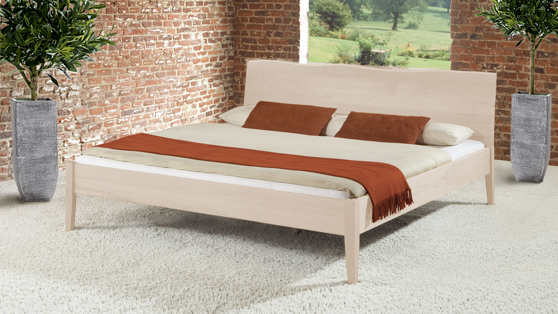 Einzelbett und Doppelbett "Ravenna 06" - Diverse Oberflächen