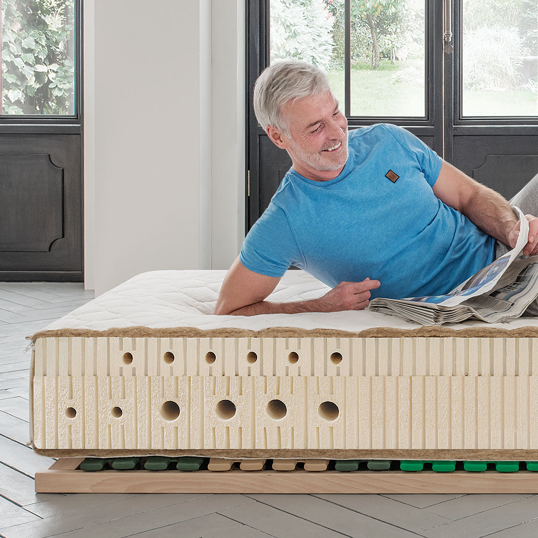 Naturlatex-Matratze "Sana-Ortho" | 90x200 cm | soft | Bio-Material | Handgefertigt | schadstoffgeprüft | Matratzen