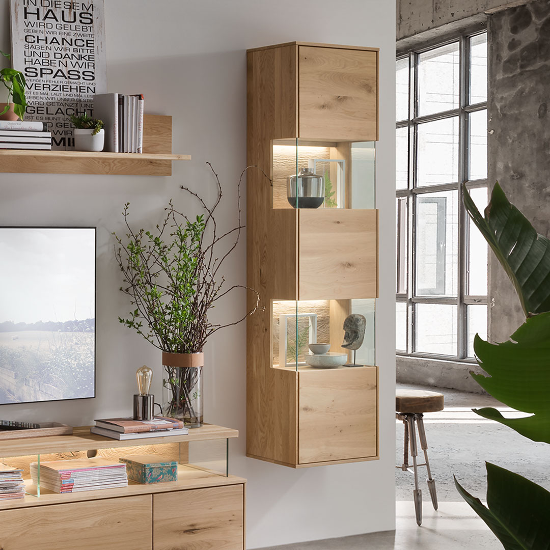 Hängeschrank "Vasado" | H169xB43xT33 cm | Bio-Material | Handgefertigt | schadstoffgeprüft | Sideboards & Highboards