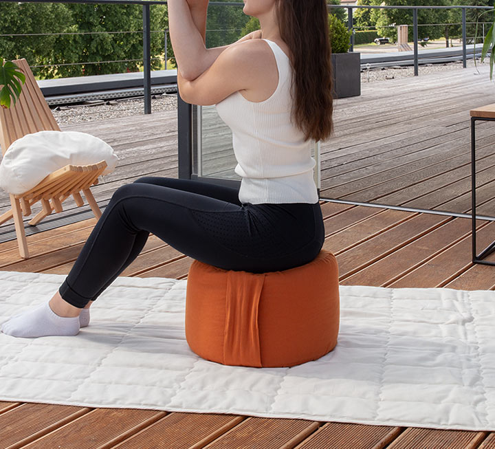 Meditationskissen mit Trageschlaufe Meditationskissen mit Trageschlaufe
