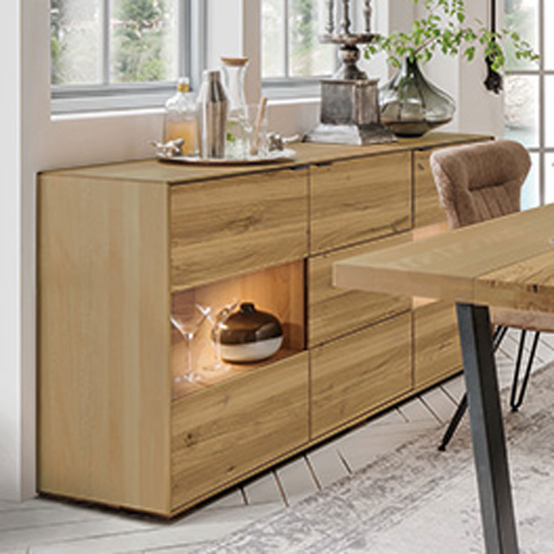 Sideboard "Senera" | Kernbuche | vegan | Bio-Material | Handgefertigt | ohne Beleuchtung | schadstoffgeprüft | Sideboards & Highboards