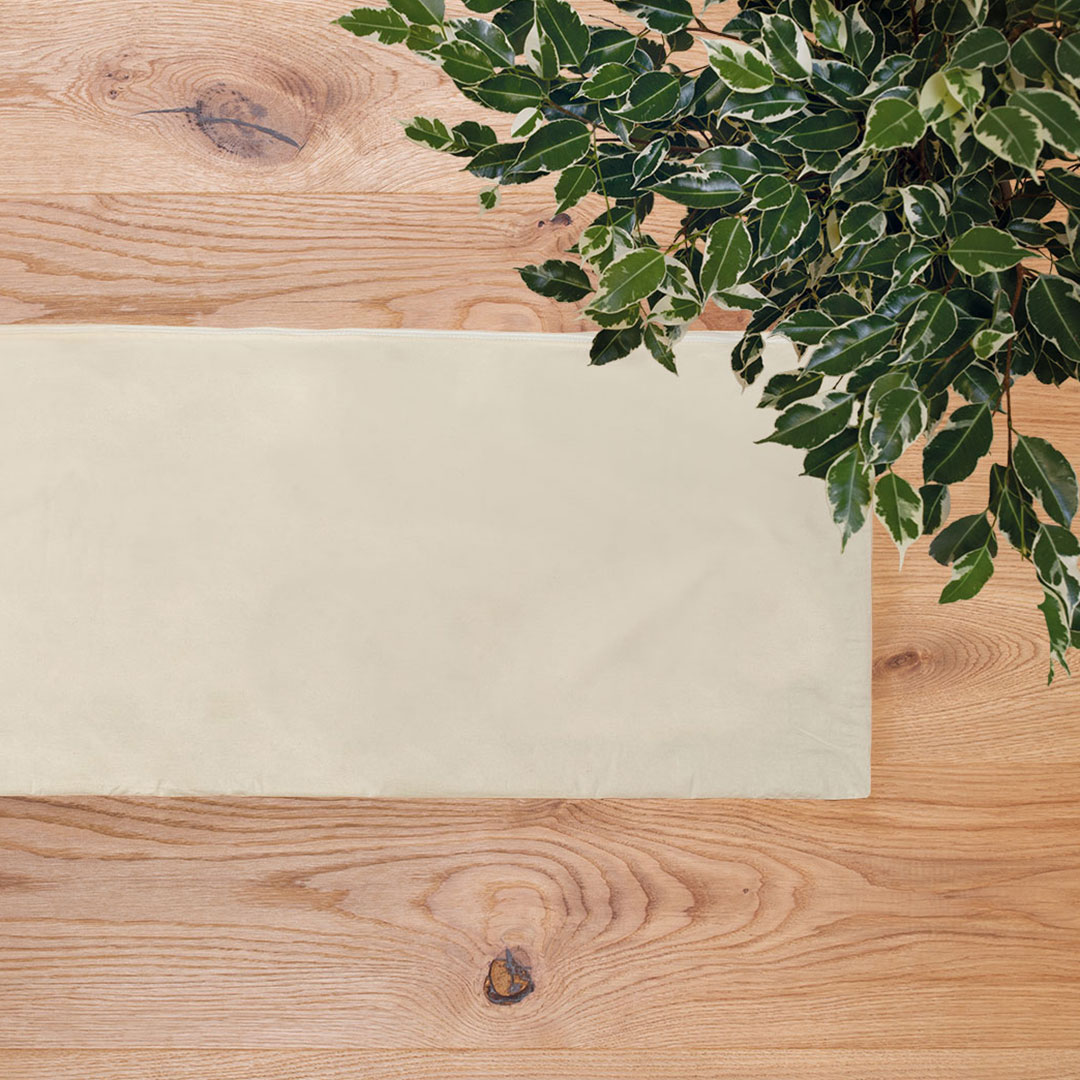 Außenbezug für Seitenschläferkissen "Lano" | 40x140 cm | weiß | Bio-Material | Handgefertigt | schadstoffgeprüft | Kopfkissen