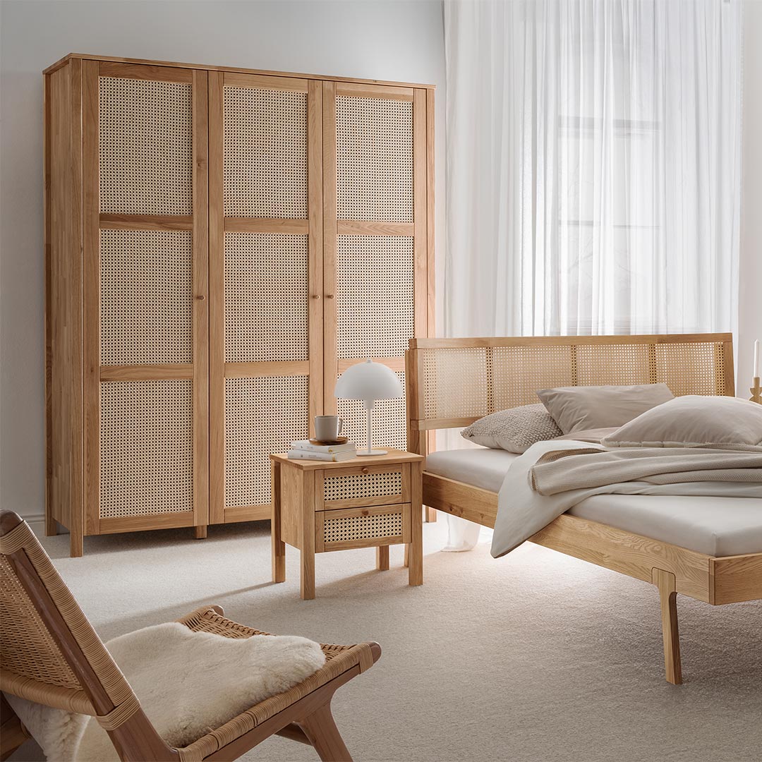 Drehtüren-Kleiderschrank "Belvedere" | Bio-Material | Handgefertigt | 2-türig | schadstoffgeprüft | Massivholz-Kleiderschränke