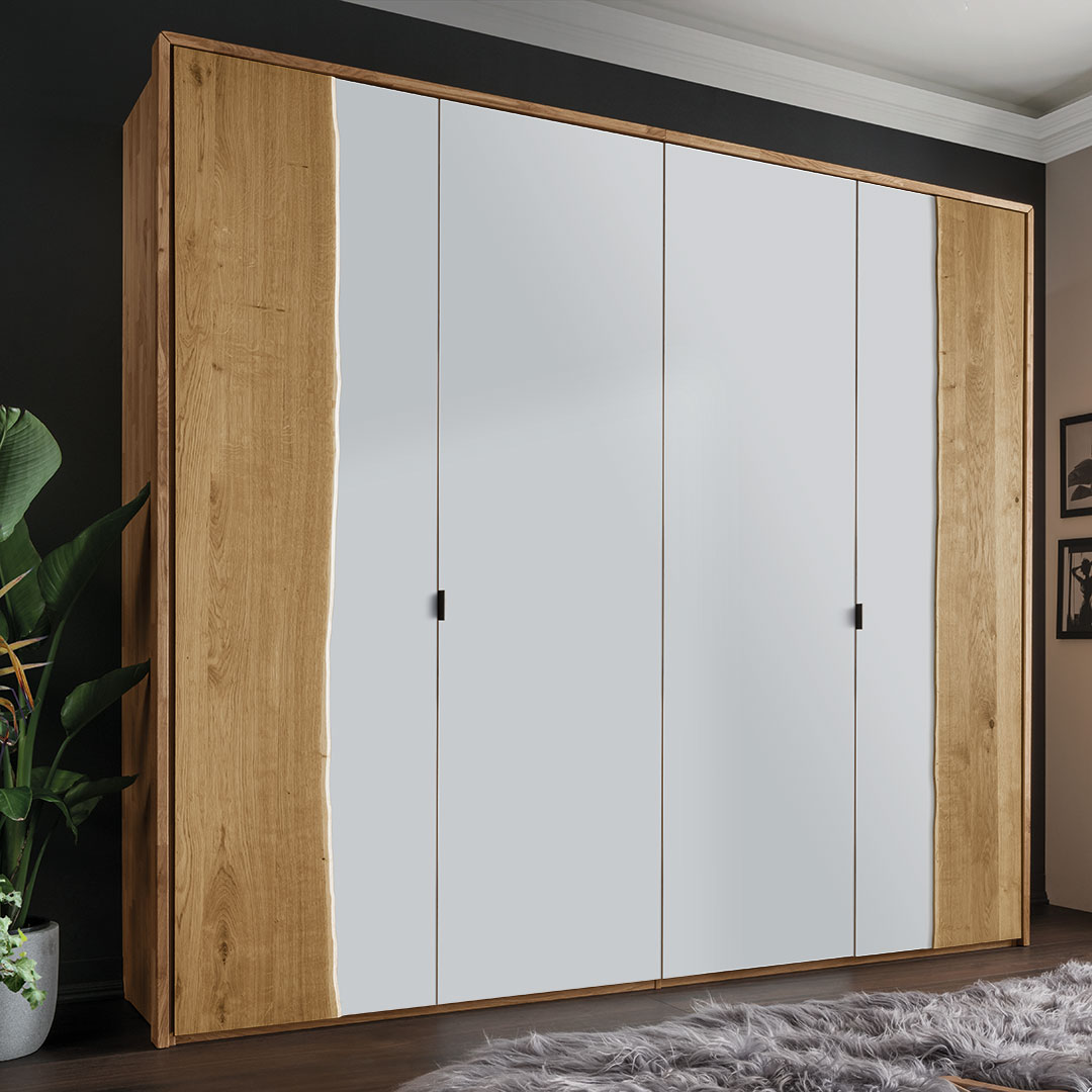 Drehtüren-Kleiderschrank "Avola" | Kernbuche | Bio-Material | Handgefertigt | 2-türig | schadstoffgeprüft | Massivholz-Kleiderschränke