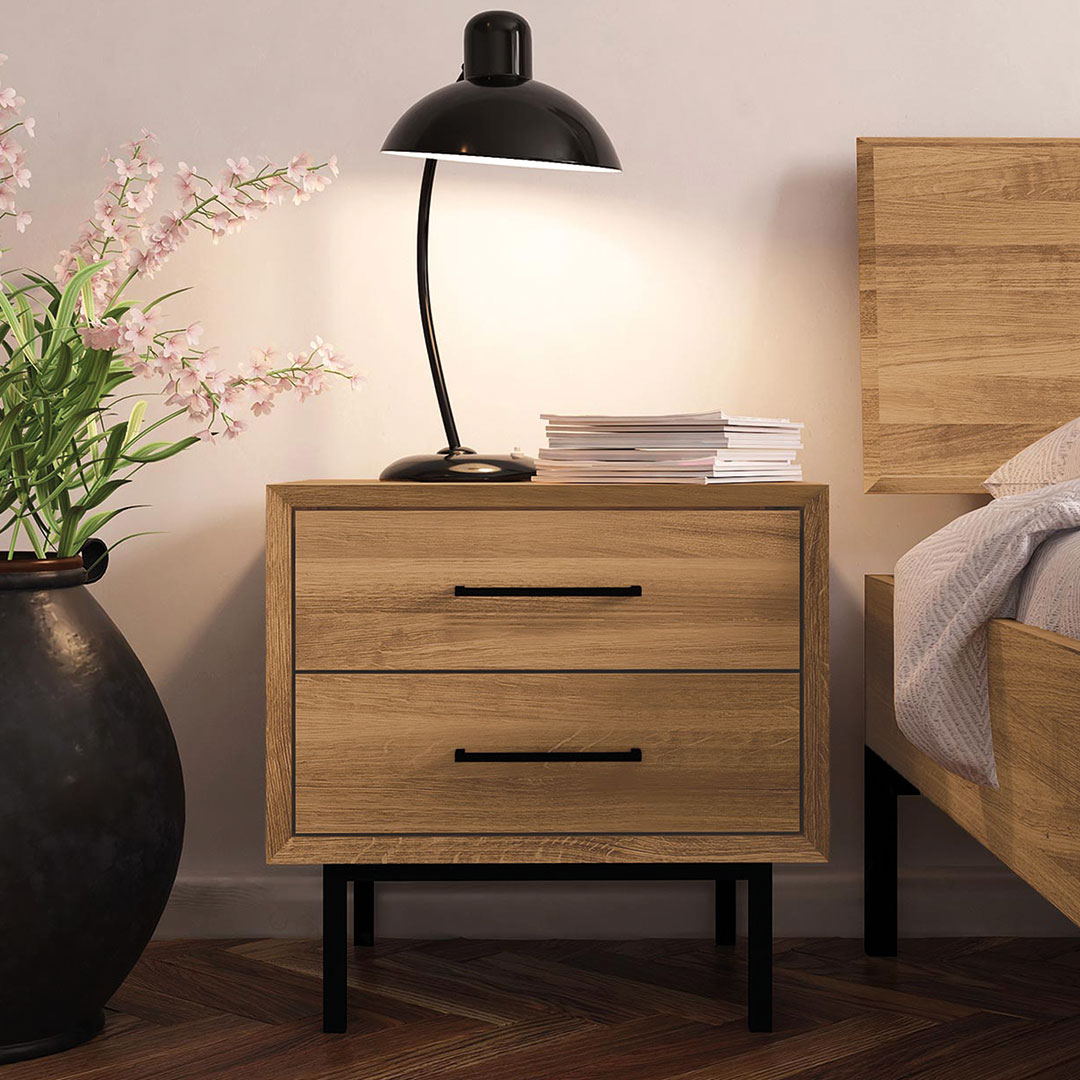 Nachttisch "Parquetta" | H50xB51xT40 cm | Kernbuche | Bio-Material | Handgefertigt | Variante 01 | schadstoffgeprüft | Nachttische