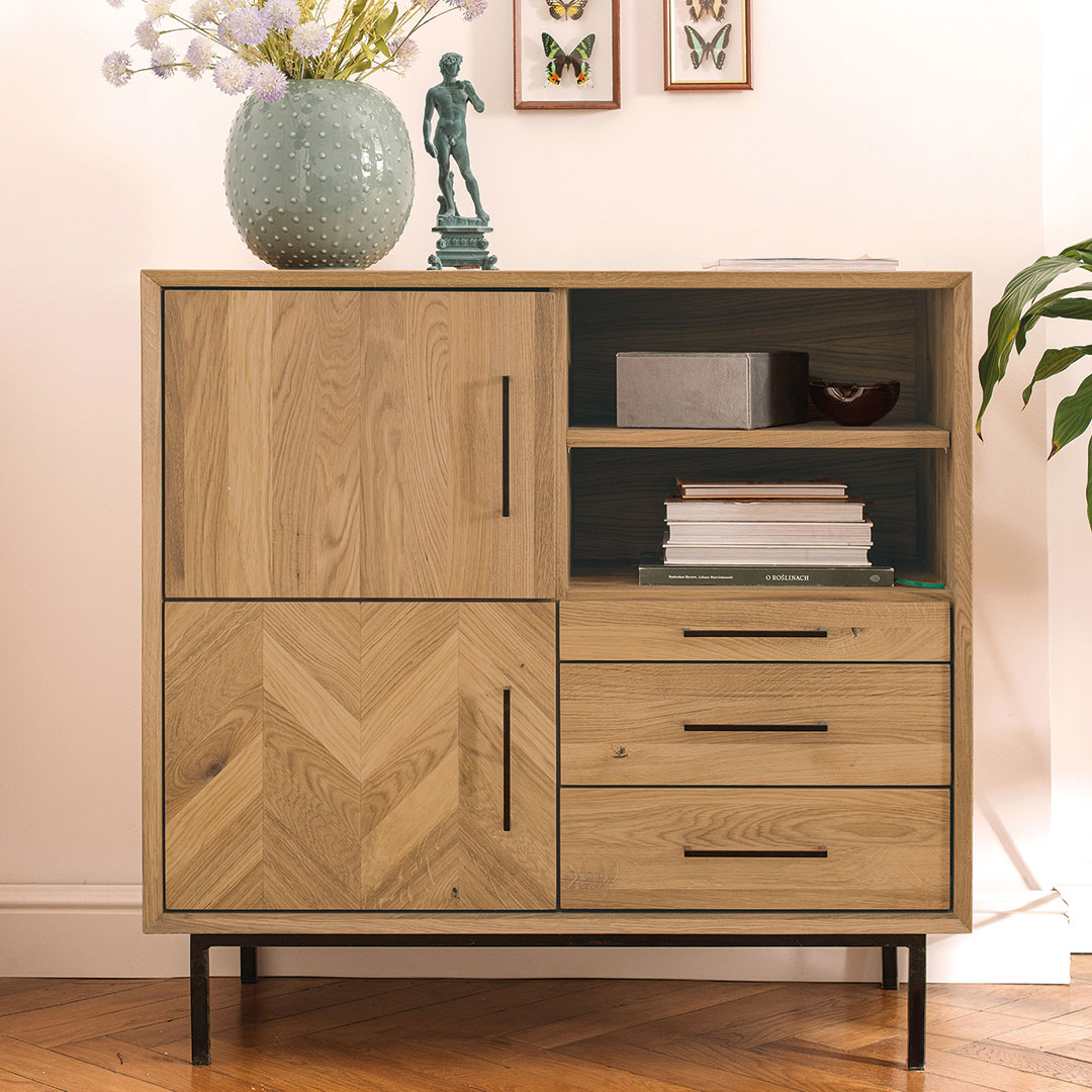 Kommode "Parquetta" | Kernbuche | Bio-Material | Handgefertigt | Variante 01 | schadstoffgeprüft | Kommoden