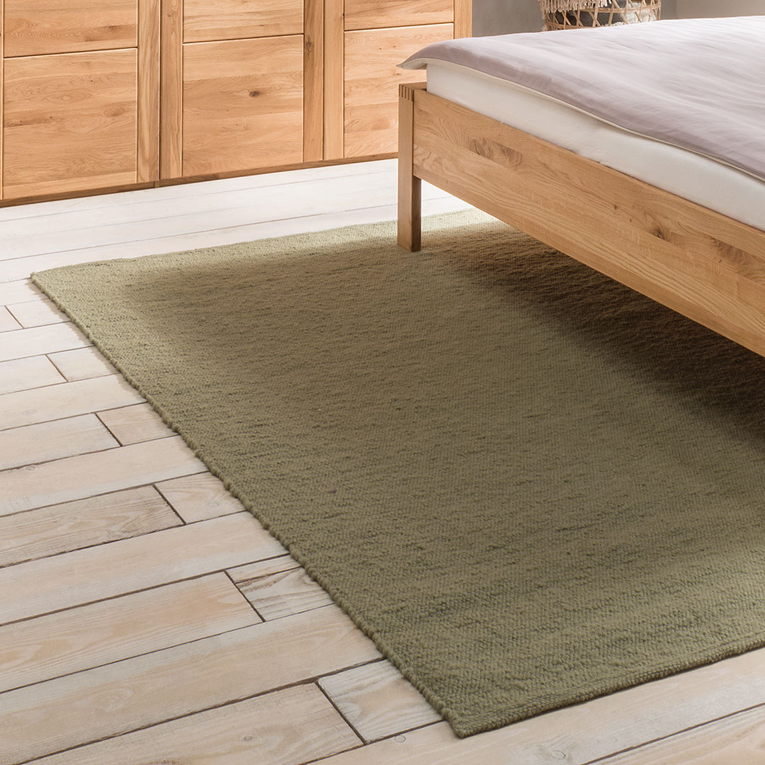 Schurwollteppich "Pecora-Colora" | 70x140 cm | kork | Bio-Material | Handgefertigt | schadstoffgeprüft | Teppiche