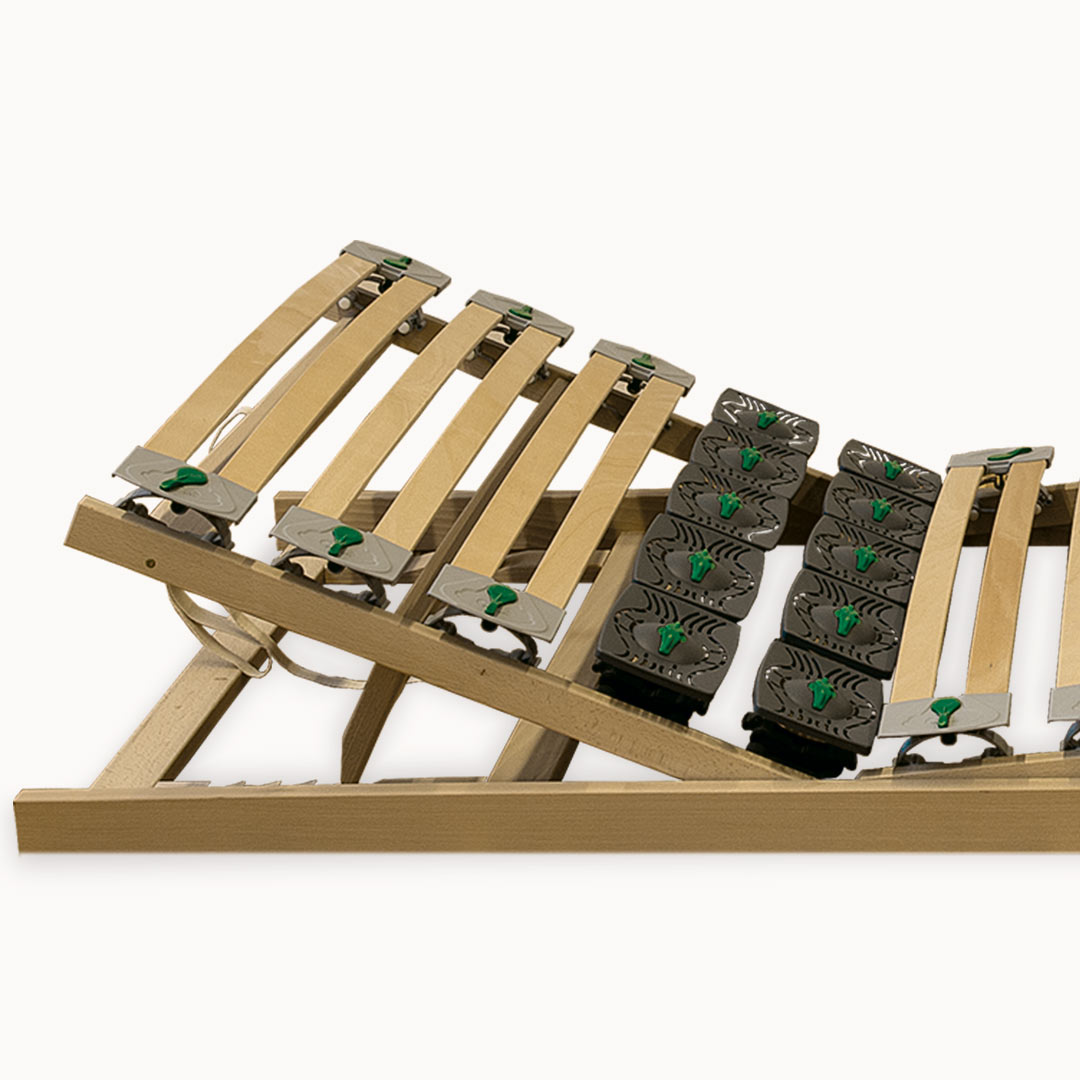 Teller-Lattenrost "Sana-Flex" | 90x200 cm | Bio-Material | Handgefertigt | nicht verstellbar | schadstoffgeprüft | Lattenroste