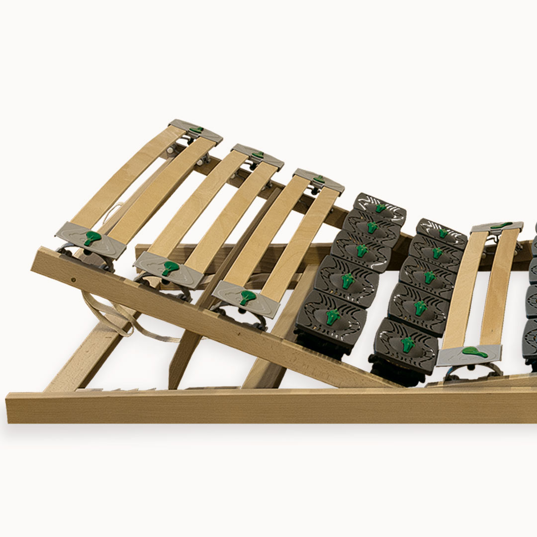 Teller-Lattenrost "Bella-Flex" | 90x200 cm | Bio-Material | Handgefertigt | nicht verstellbar | schadstoffgeprüft | Lattenroste