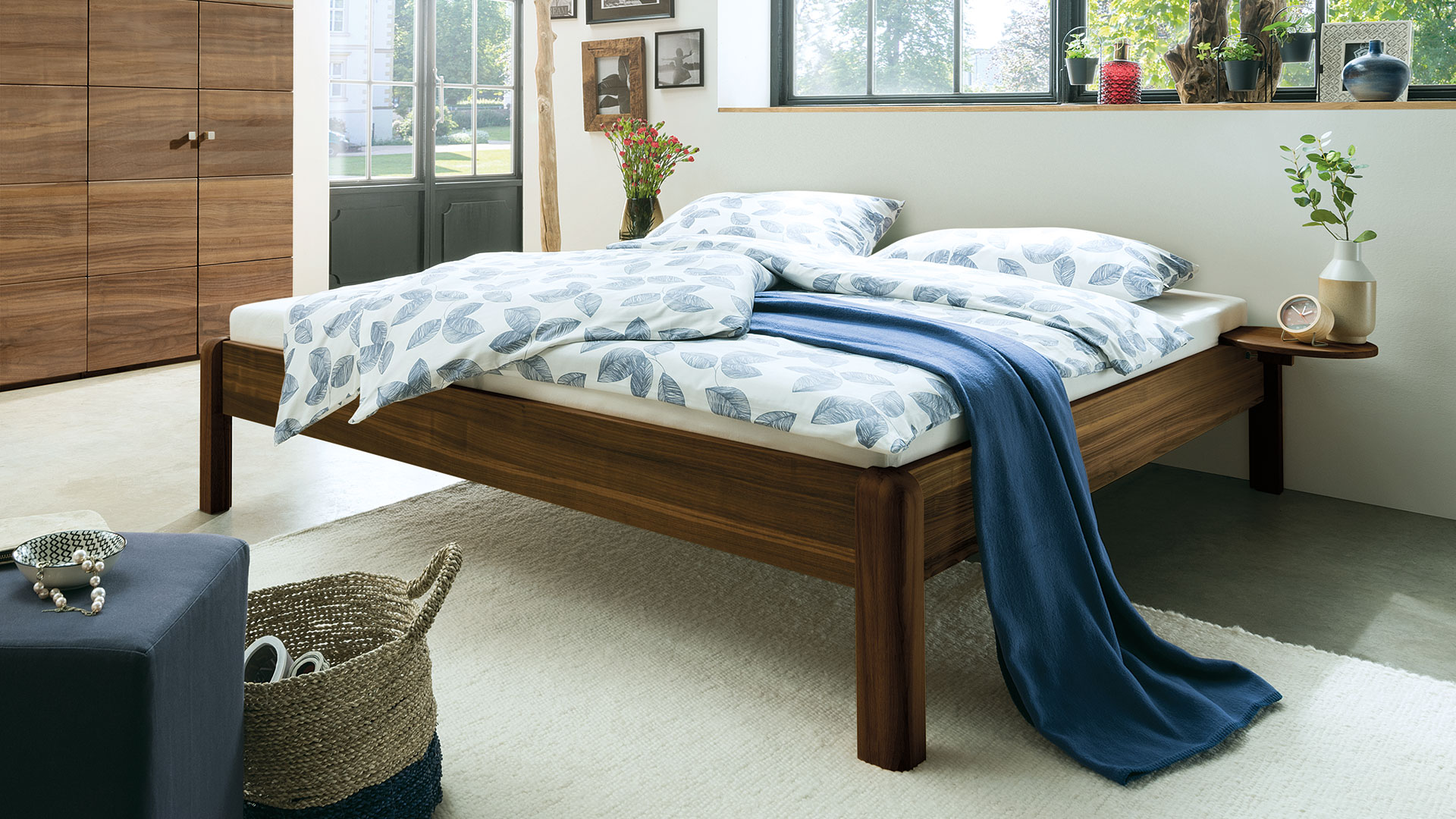 Massivholzbett "Siena" - komplett metallfreies Bett aus Massivholz