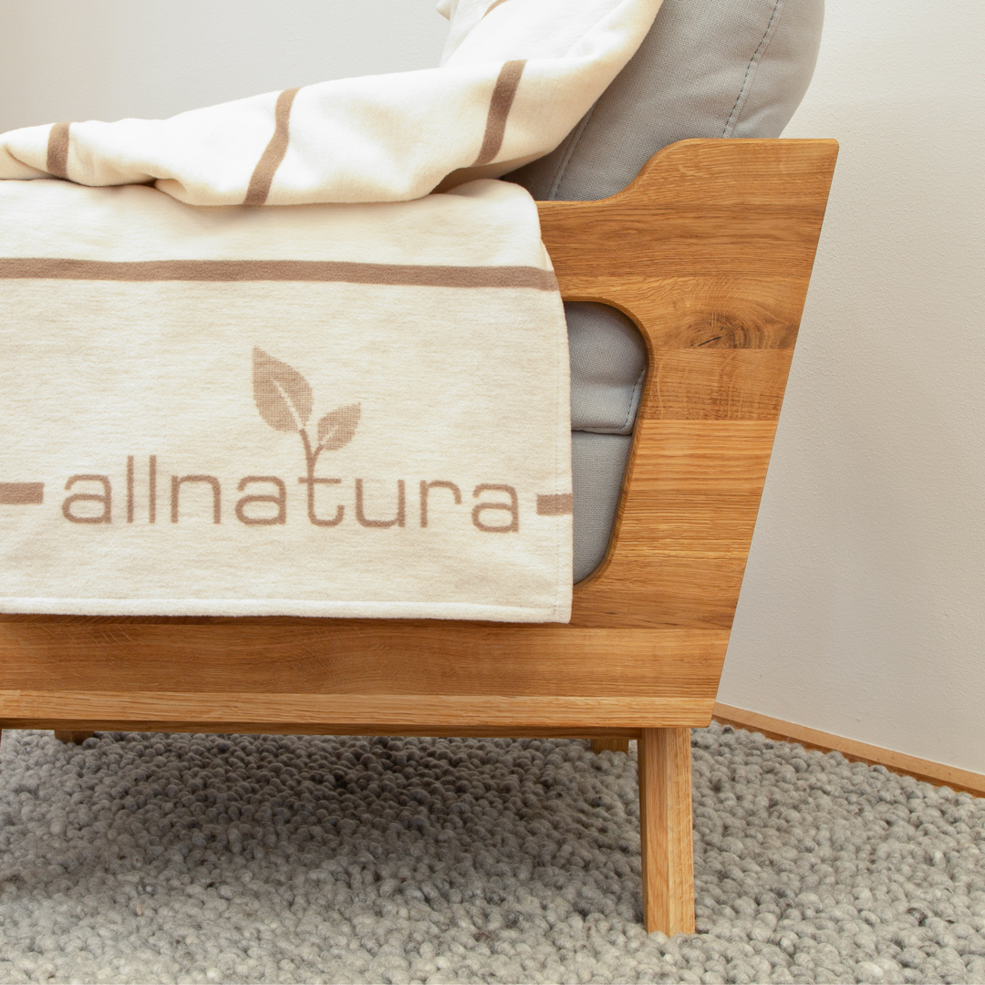 Baumwoll-Plüschdecke "Cotona-Jubilea" | 140x200 cm | Bio-Material | Handgefertigt | schadstoffgeprüft | Wolldecken