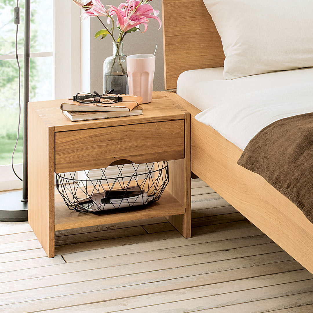 Nachttisch "Romana" | H49xB42xT42 cm | Buche | unbehandelt | Bio-Material | Handgefertigt | Variante 01 | schadstoffgeprüft | Nachttische
