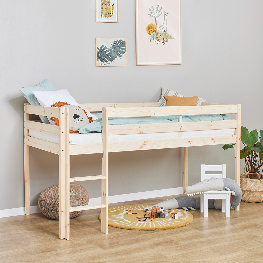 Mini-Hochbett "Colino" | 90x200 cm | 100% ökologisch