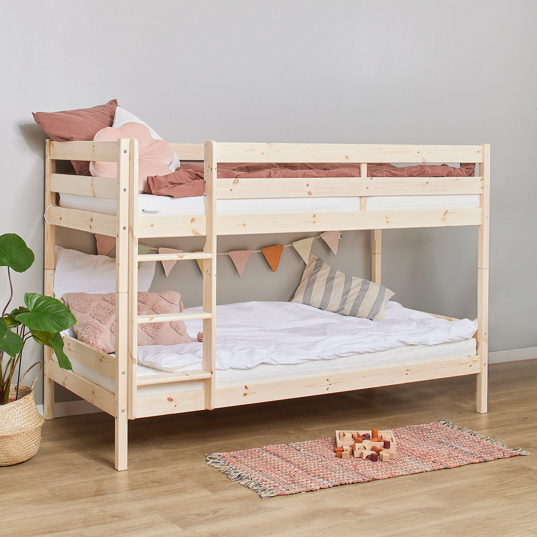 Etagenbett "Colino" | 90x200 cm | Bio-Material | Handgefertigt | schadstoffgeprüft | Kinder-Betten