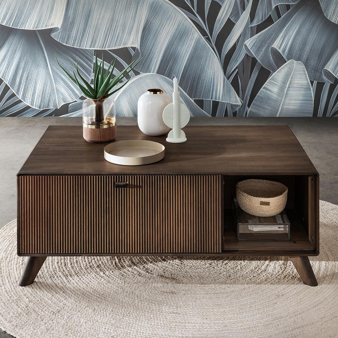 Couchtisch "Lado" | H45xL118xB70 cm | Bio-Material | Handgefertigt | schadstoffgeprüft | Couchtische