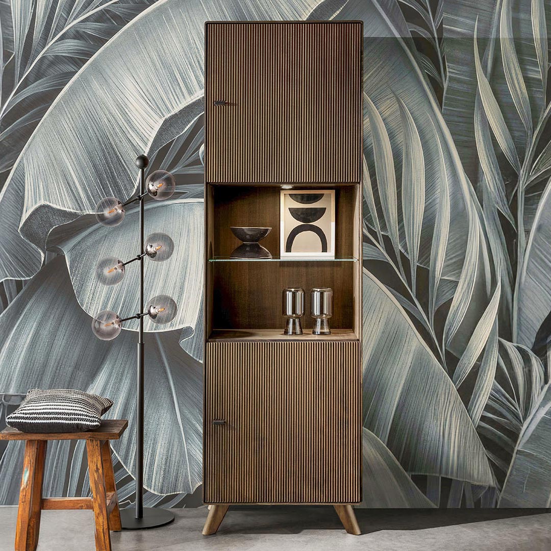 Vitrine "Lado" | H209xB65xT40 cm | Bio-Material | Handgefertigt | schadstoffgeprüft | Vitrinen