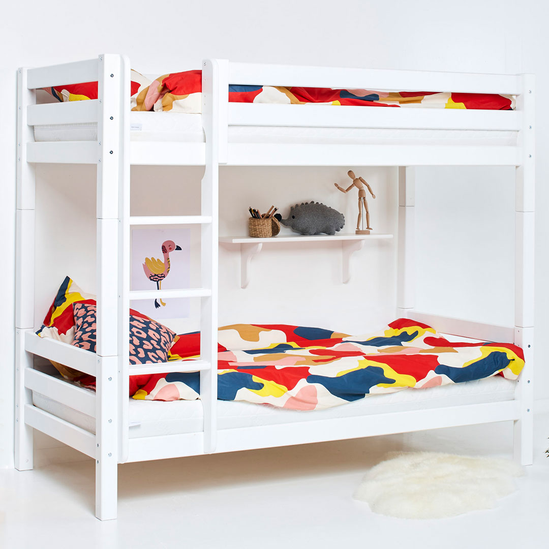 Hoch-Etagenbett "Ortholino" | 90x200 cm | Bio-Material | Handgefertigt | Etagenbett mit Leiter | schadstoffgeprüft | Kinder-Betten