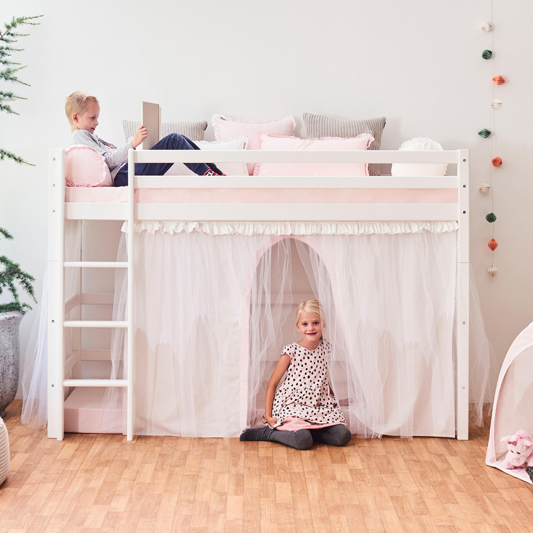 Spielvorhang für Betten "Ortholino", "Colino" und "Colorino" | Blumen | Bio-Material | Handgefertigt | schadstoffgeprüft | Kinder-Betten