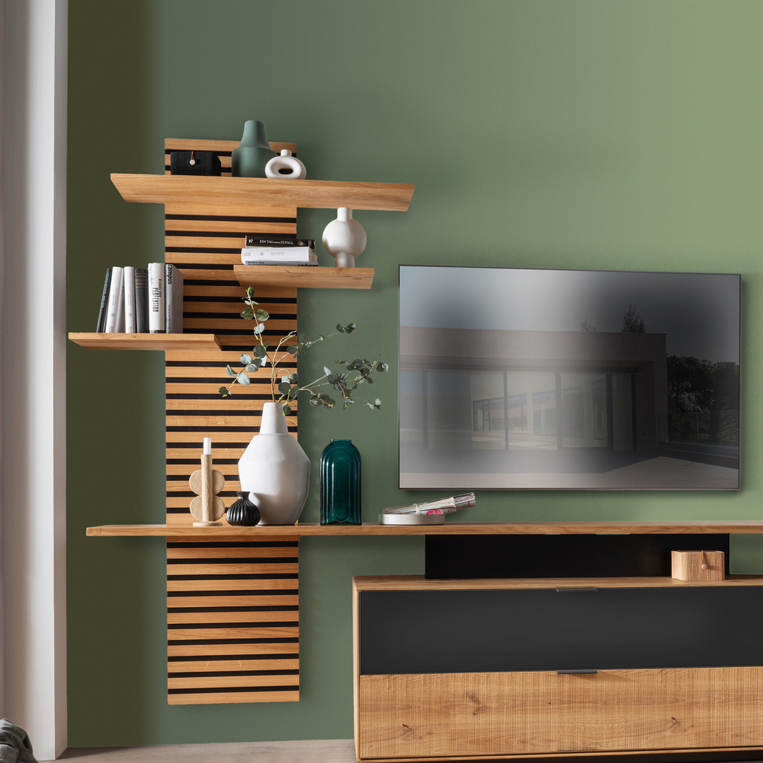 Wandregal "Eterna" | Weiß | Bio-Material | Handgefertigt | Wandregal | schadstoffgeprüft | Wohnwände & Regale