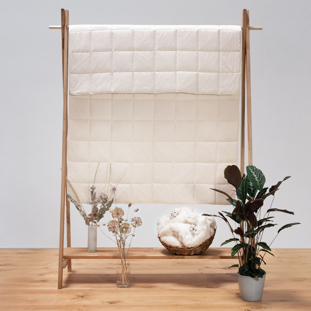 Baumwoll-Leicht-Bettdecke "Cotona" | 140x200 cm | vegan | Bio-Material | Handgefertigt | schadstoffgeprüft | Bettdecken