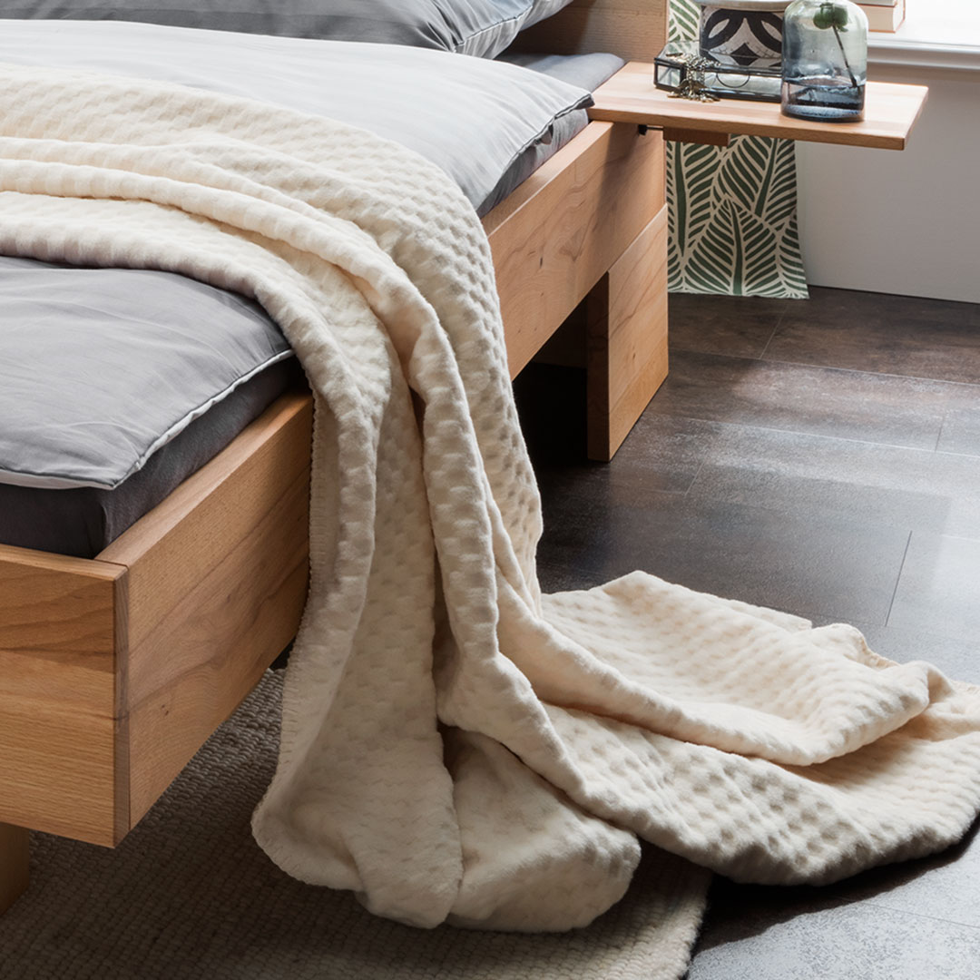 Baumwoll-Plüschdecke "Cotona-Certa" | 150x200 cm | Bio-Material | Handgefertigt | schadstoffgeprüft | Wolldecken