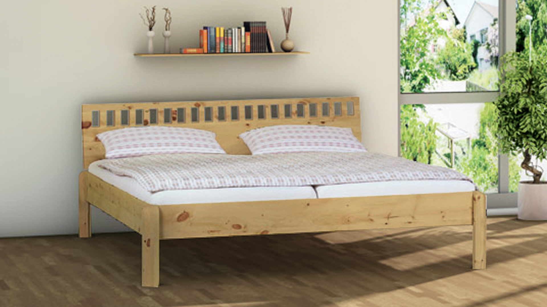 Einzelbett und Doppelbett "Pino 02"
