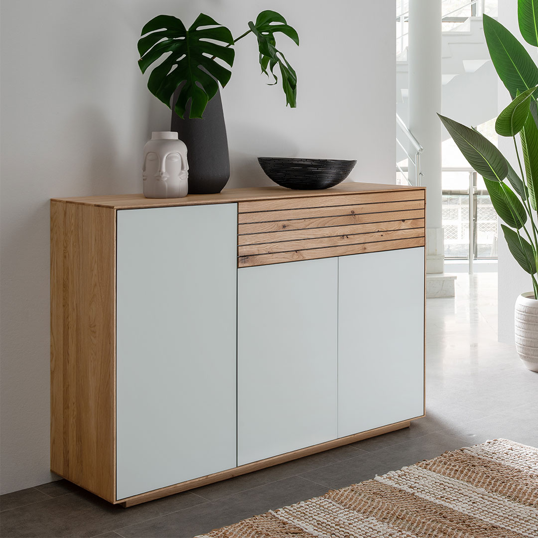 Sideboard "Fiella" | Bio-Material | Handgefertigt | 3-türig ohne Schublade | schadstoffgeprüft | Sideboards & Highboards