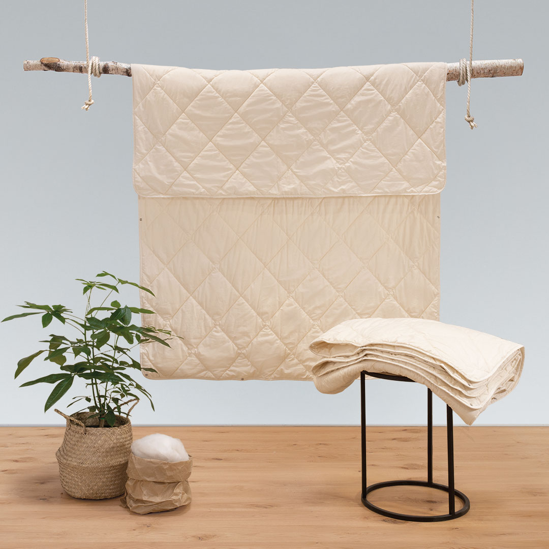 Lyocell-Kombi-Bettdecke "Lyovita" | 155x200 cm | vegan | Bio-Material | Handgefertigt | schadstoffgeprüft | Bettdecken