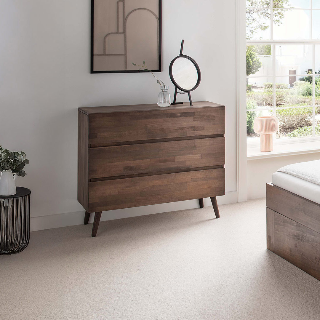 Kommode "Lunara" | H90,5xB100xT45 cm | Kernbuche | geölt | Bio-Material | Handgefertigt | schadstoffgeprüft | Kommoden