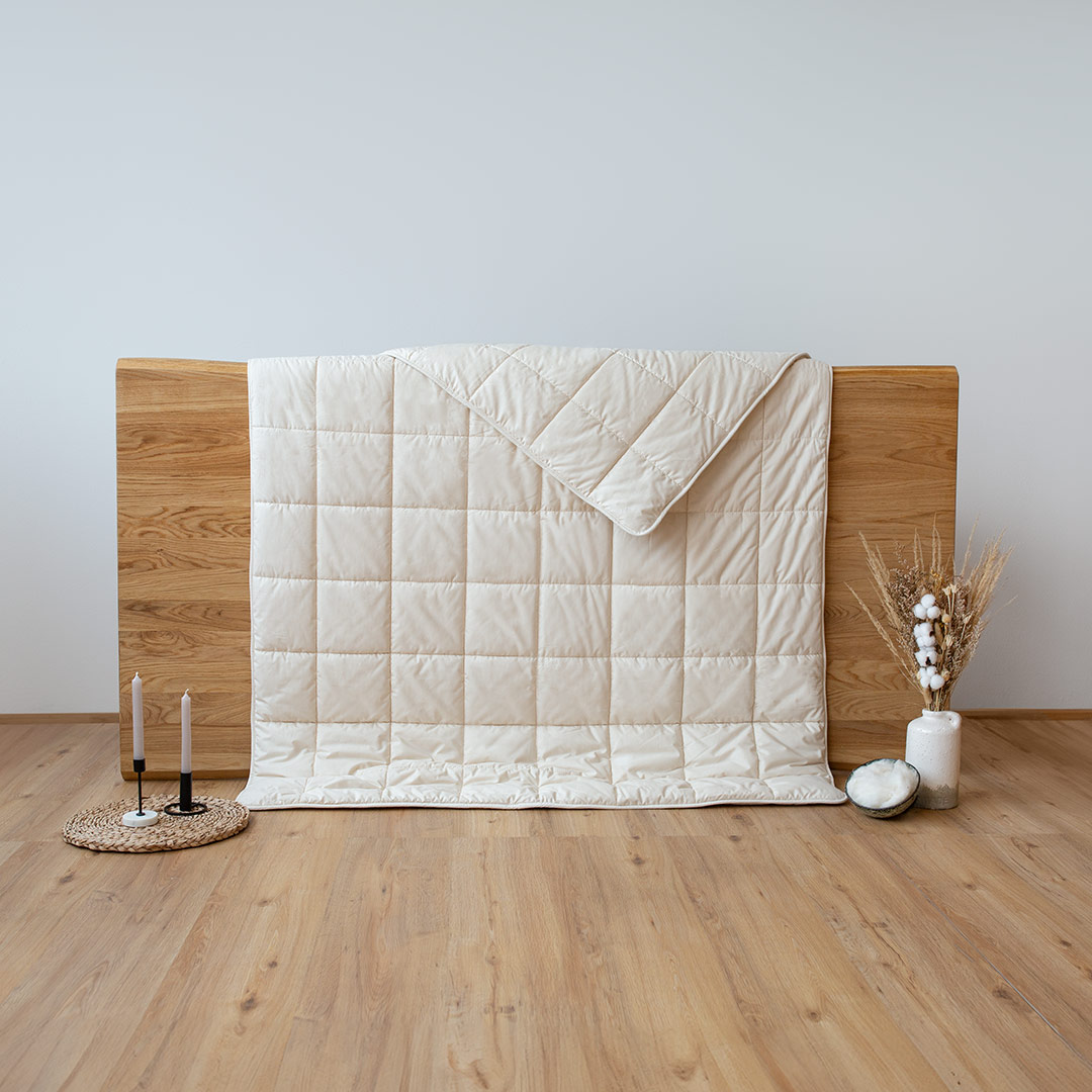 Baumwoll-Duo-Bettdecke "Cotona" | 155x200 cm | vegan | Bio-Material | Handgefertigt | schadstoffgeprüft | Bettdecken