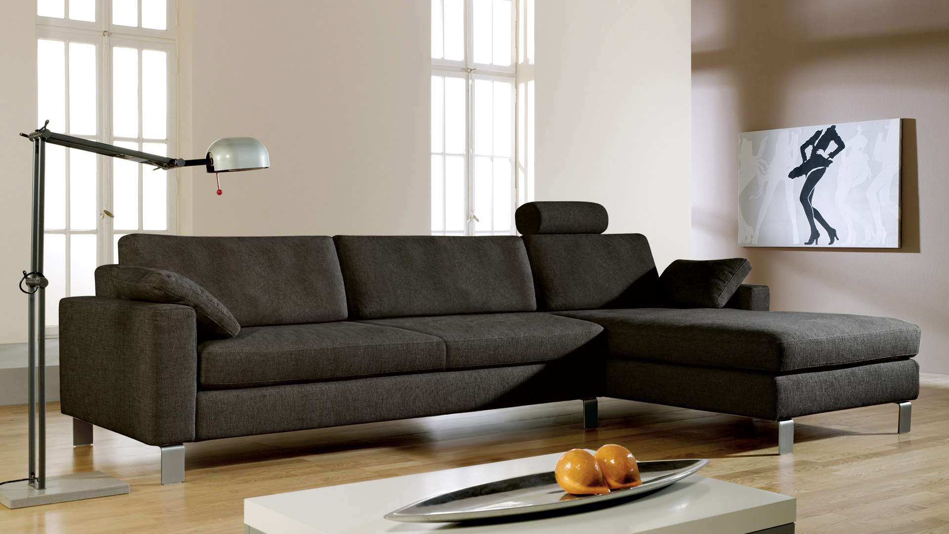 Couch mit Recamiere \ Couch mit Recamiere \