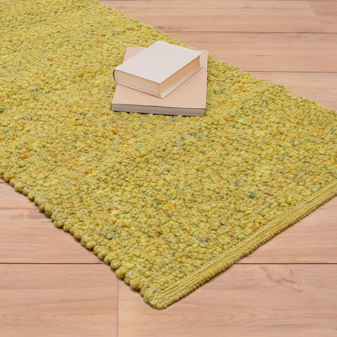Schurwollteppich "Sobria-Colora" | 60x120 cm | grün | 100% ökologisch