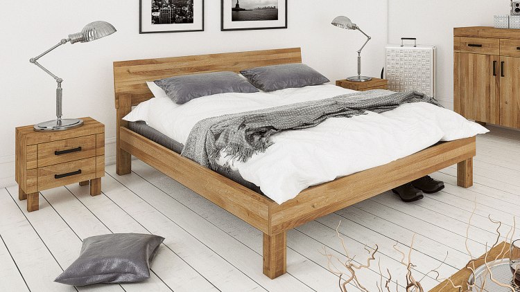 Jugendbett aus edlem Massivholz - hier in Wildeiche