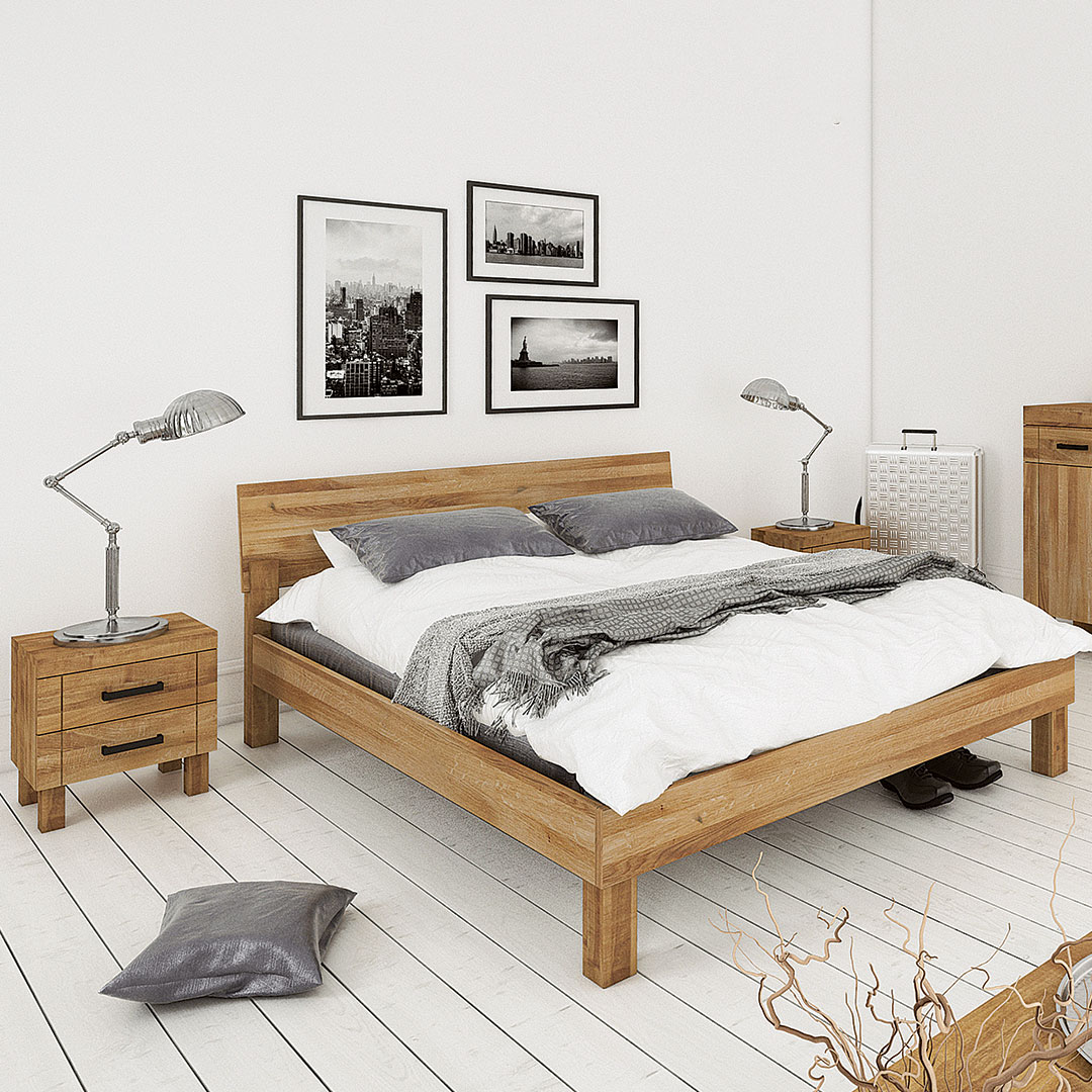 Jugendbett "Nevo" | 90x200 cm | Kernbuche | 100% ökologisch