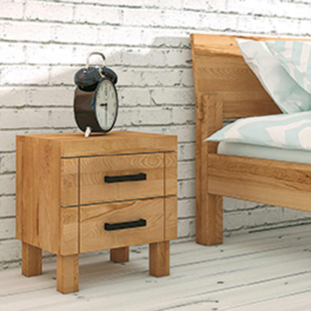 Nachttisch "Nevo" | Kernbuche | Bio-Material | Handgefertigt | schadstoffgeprüft | Nachttische