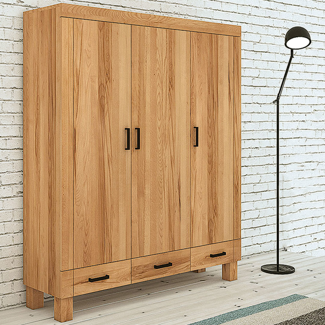 Drehtüren-Kleiderschrank "Nevo" | Kernbuche | 100% ökologisch