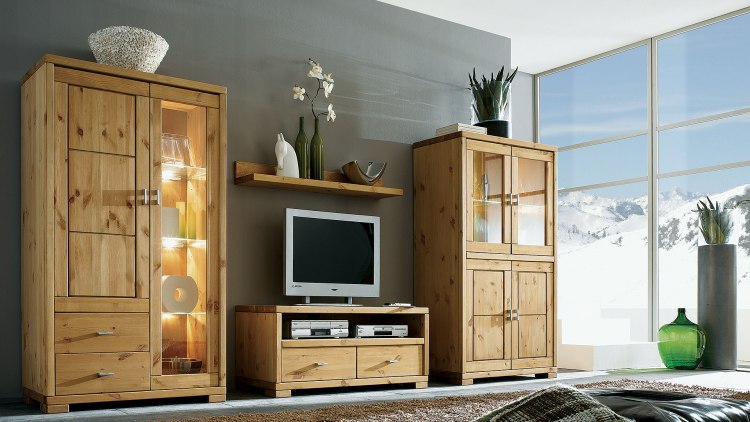 Highboard Mascella Variante 03 und Variante 01 in massiver Kiefer